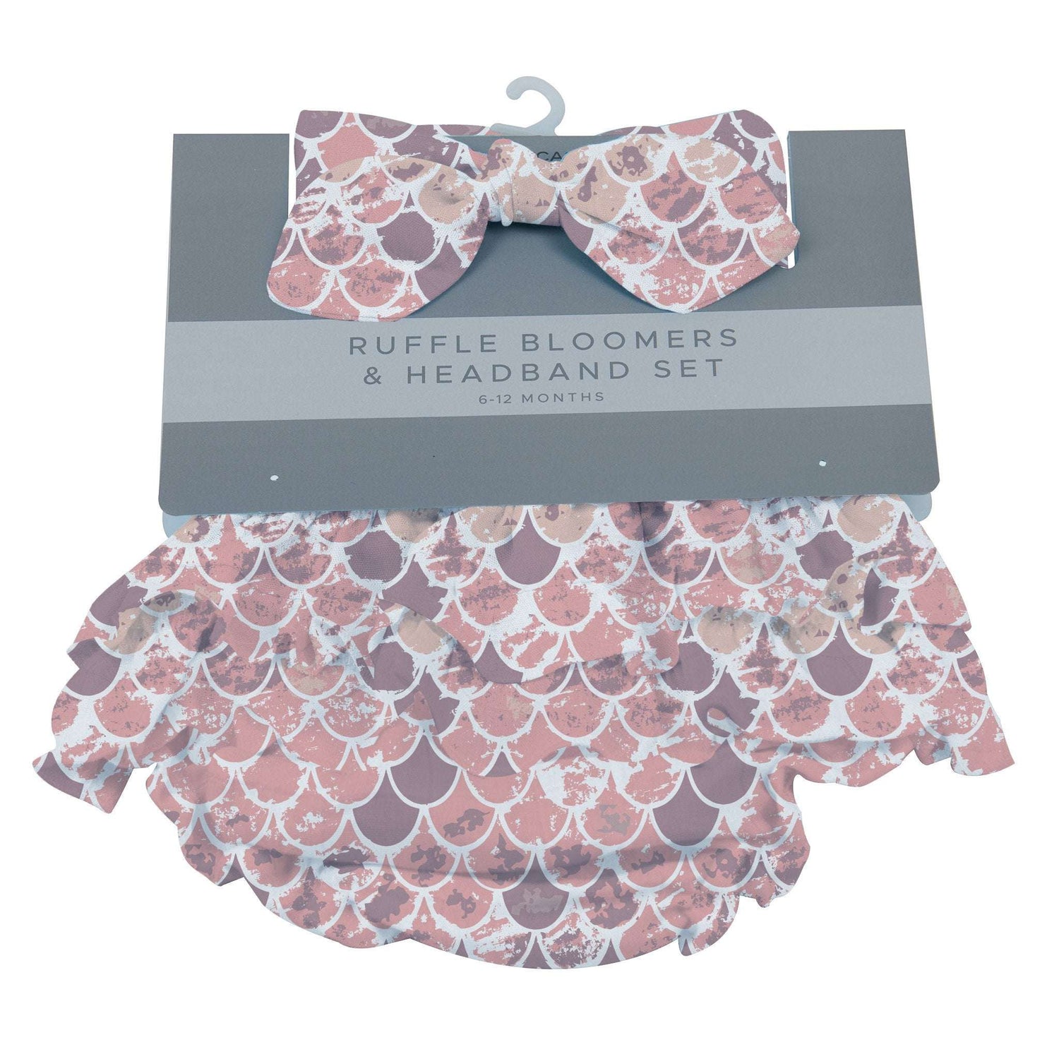 Newcastle Classics Scales Ruffle Bamboo Bloomer Headband Set for Babies 0-12 Months - Bloomer/Headband Sets