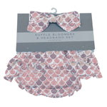 Newcastle Classics Scales Ruffle Bamboo Bloomer Headband Set for Babies 0 - 12 Months - 