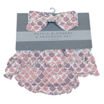 Newcastle Classics Scales Ruffle Bamboo Bloomer Headband Set for Babies 0 - 12 Months - 