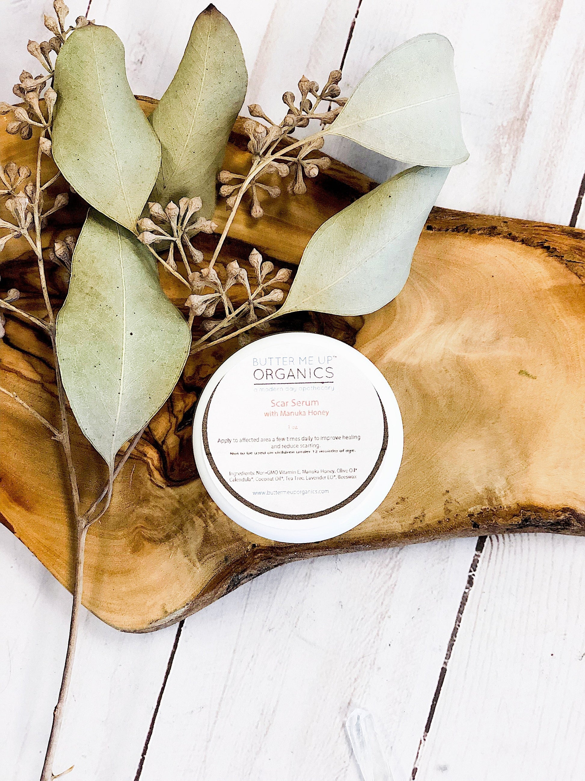 Scar Serum With Manuka Honey And Vitamin E For Scar Healing And Skin Regeneration Butter Me Up Organics