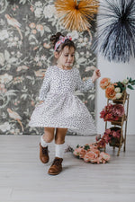 Mila & Rose ® Scattered Dot 3/4 Sleeve Pocket Twirl Dress - 
