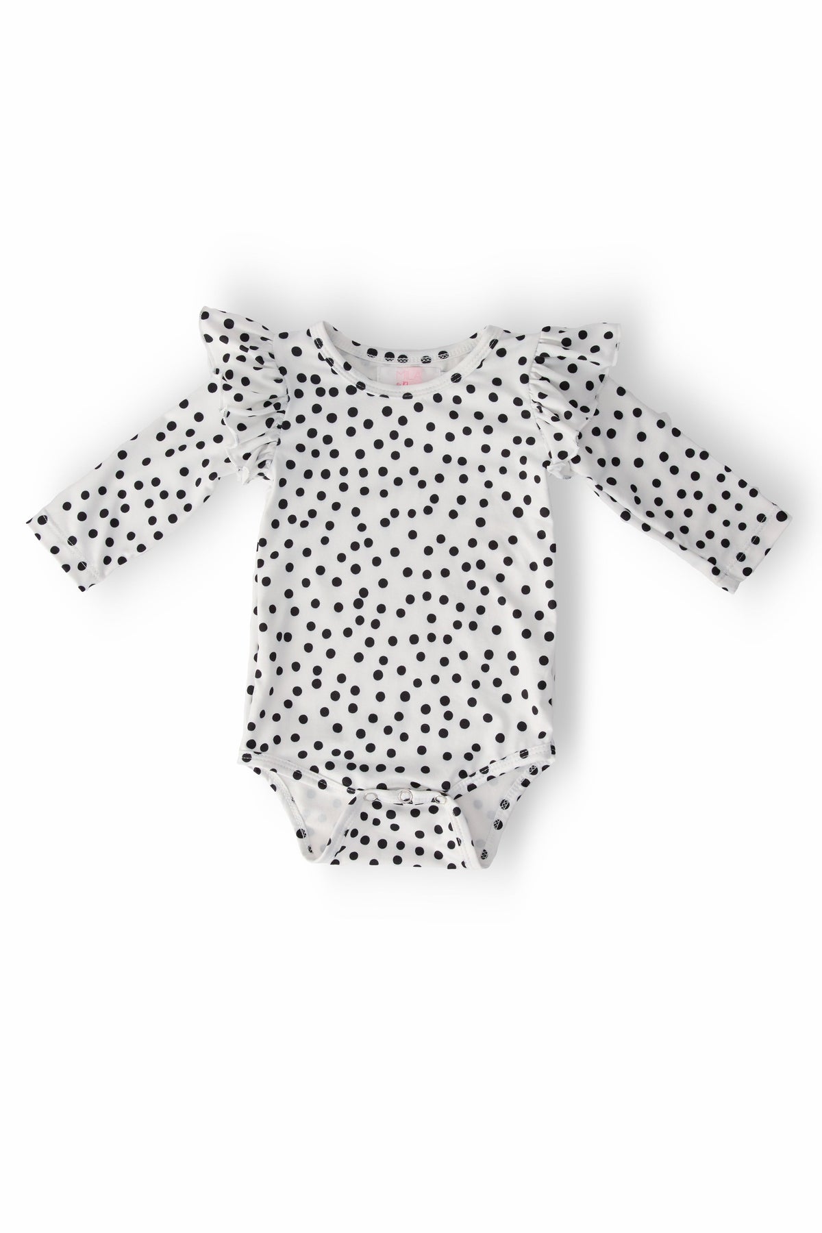 Mila & Rose ® Scattered Dot L/S Flutter Bodysuit - 