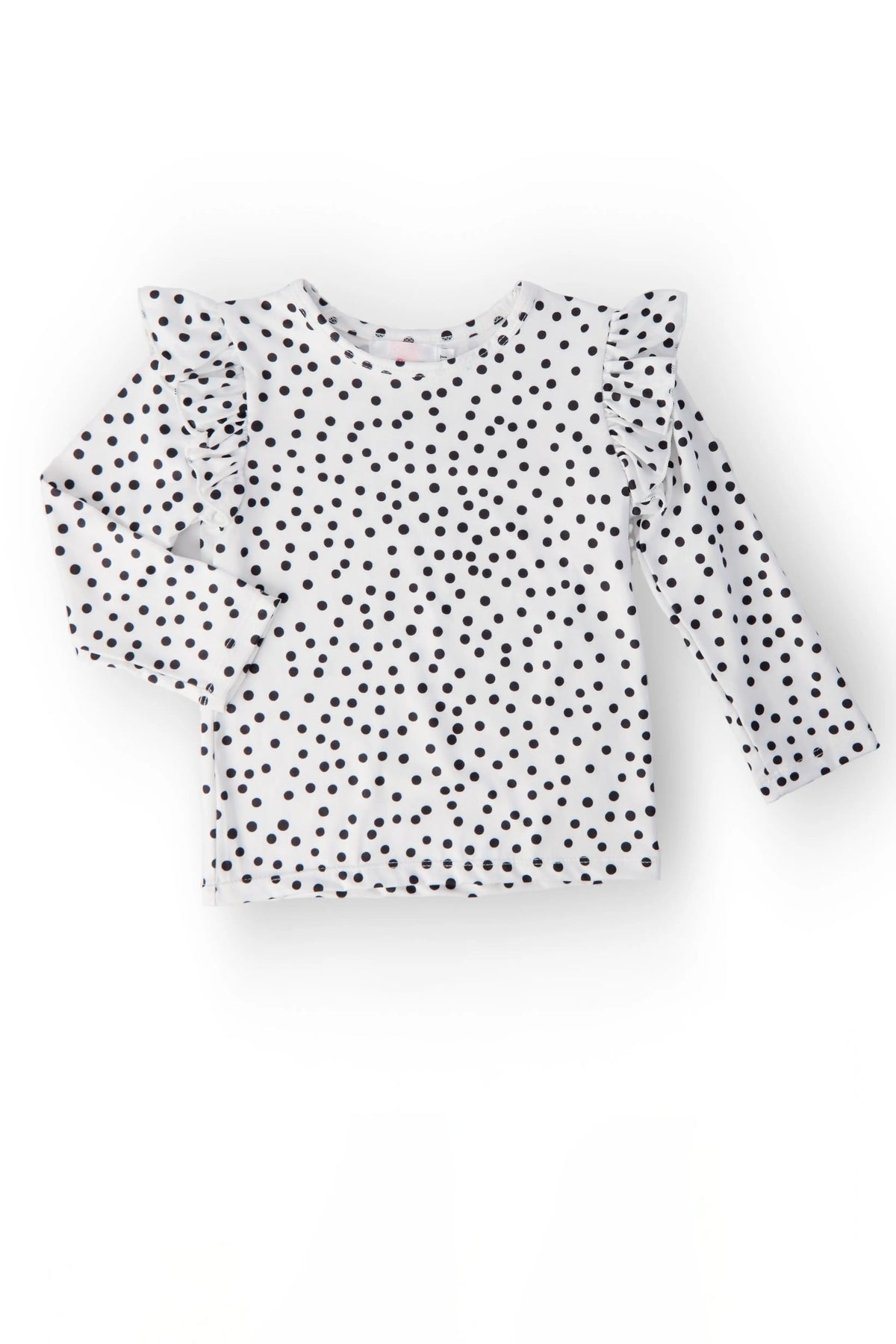 Scattered Dot L/S Ruffle Tee - Sleeve, Textile, Long-sleeved T-shirt, Baby & Toddler Clothing, Polka dot | Everetts Place