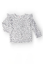 Scattered Dot L/S Ruffle Tee - Sleeve, Textile, Long-sleeved T-shirt, Baby & Toddler Clothing, Polka dot | Everetts Place