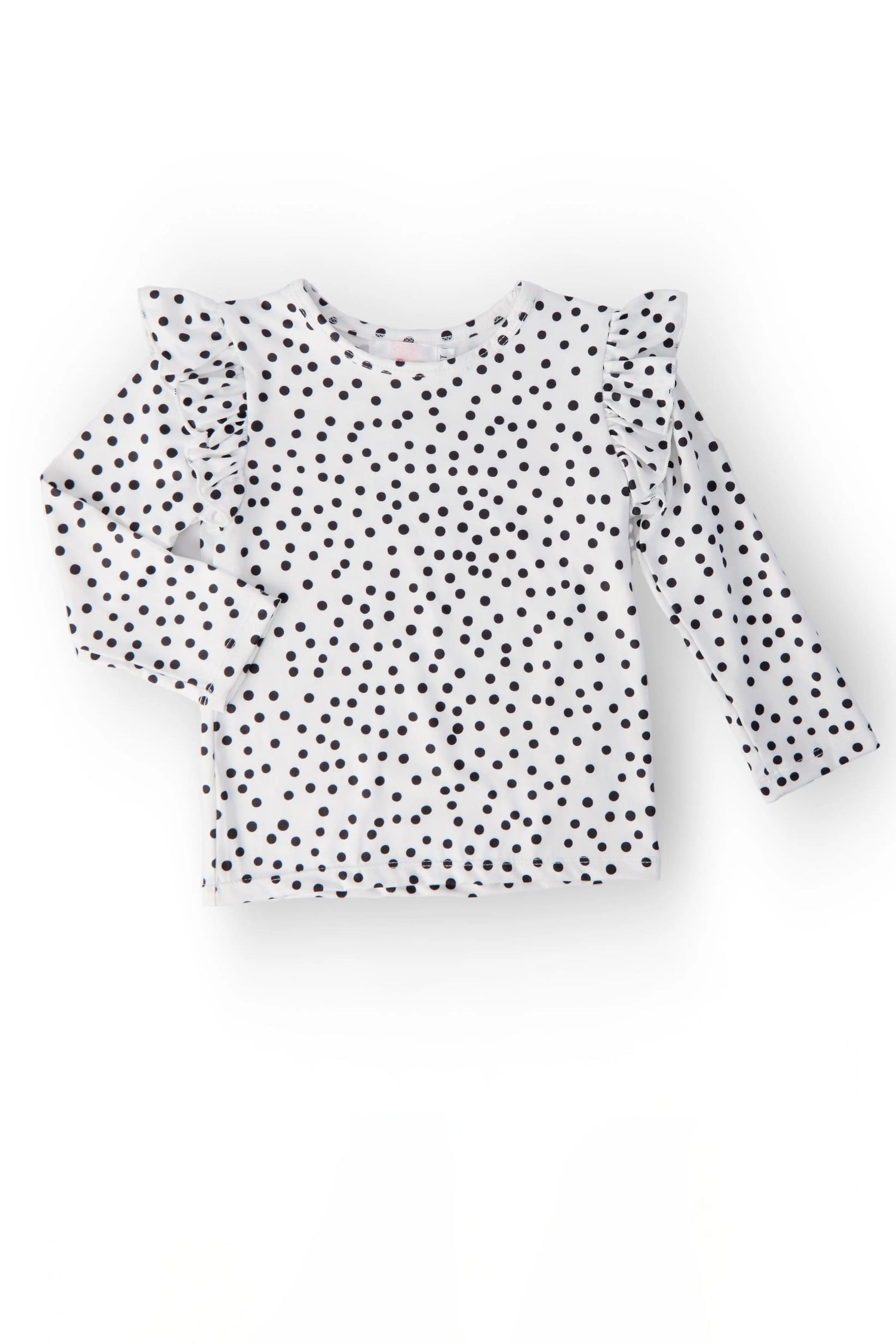 Scattered Dot L/S Ruffle Tee - Sleeve, Textile, Long-sleeved T-shirt, Baby & Toddler Clothing, Polka dot | Everetts Place