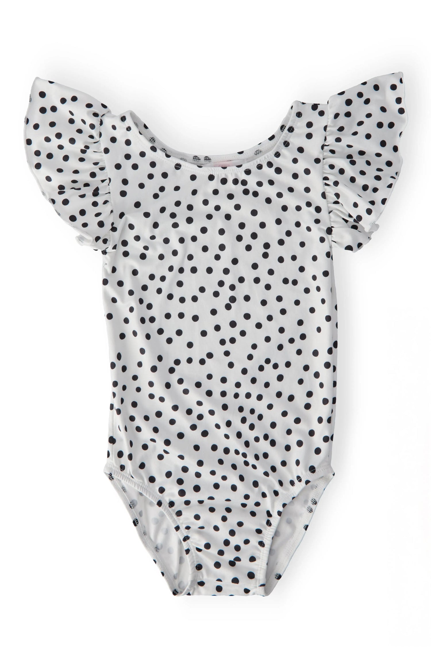 Mila & Rose ® Scattered Dot S/S Flutter Sleeve Leotard - 