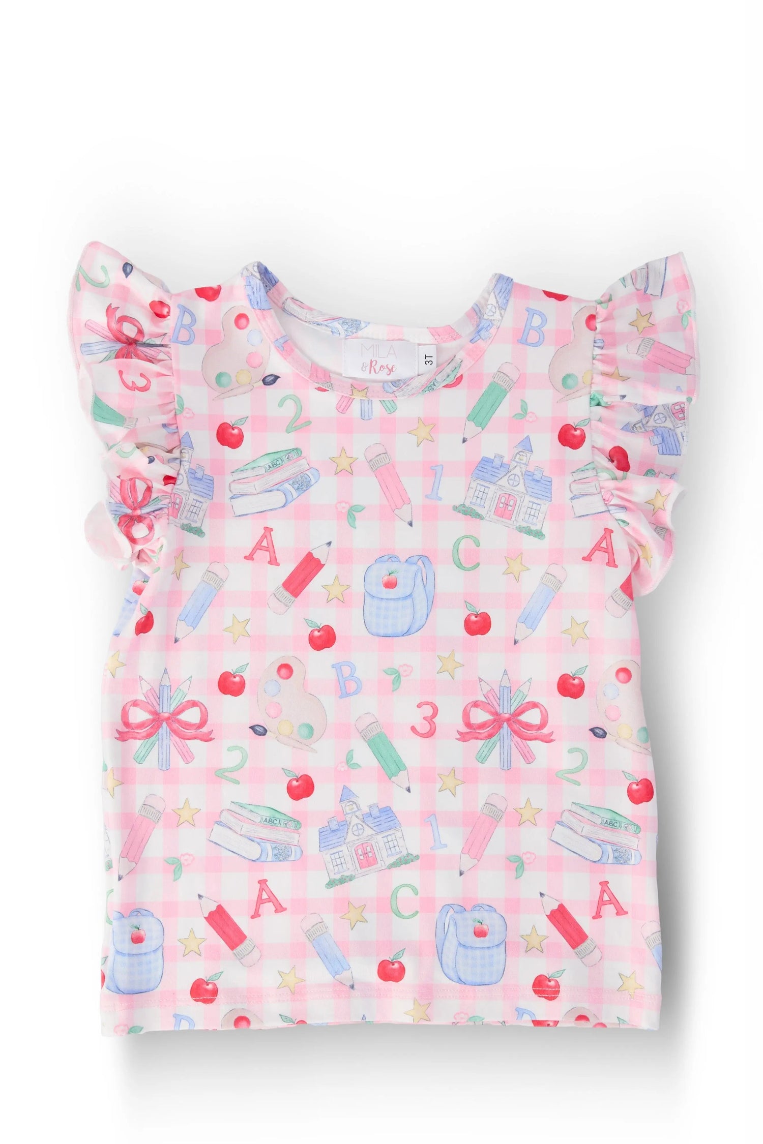 Mila & Rose ® School Days S/S Ruffle Tee - 