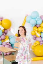 Mila & Rose ® School is Cool 3/4 Sleeve Pocket Twirl Dress - 