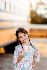 Mila & Rose ® School is Cool 3/4 Sleeve Pocket Twirl Dress - 