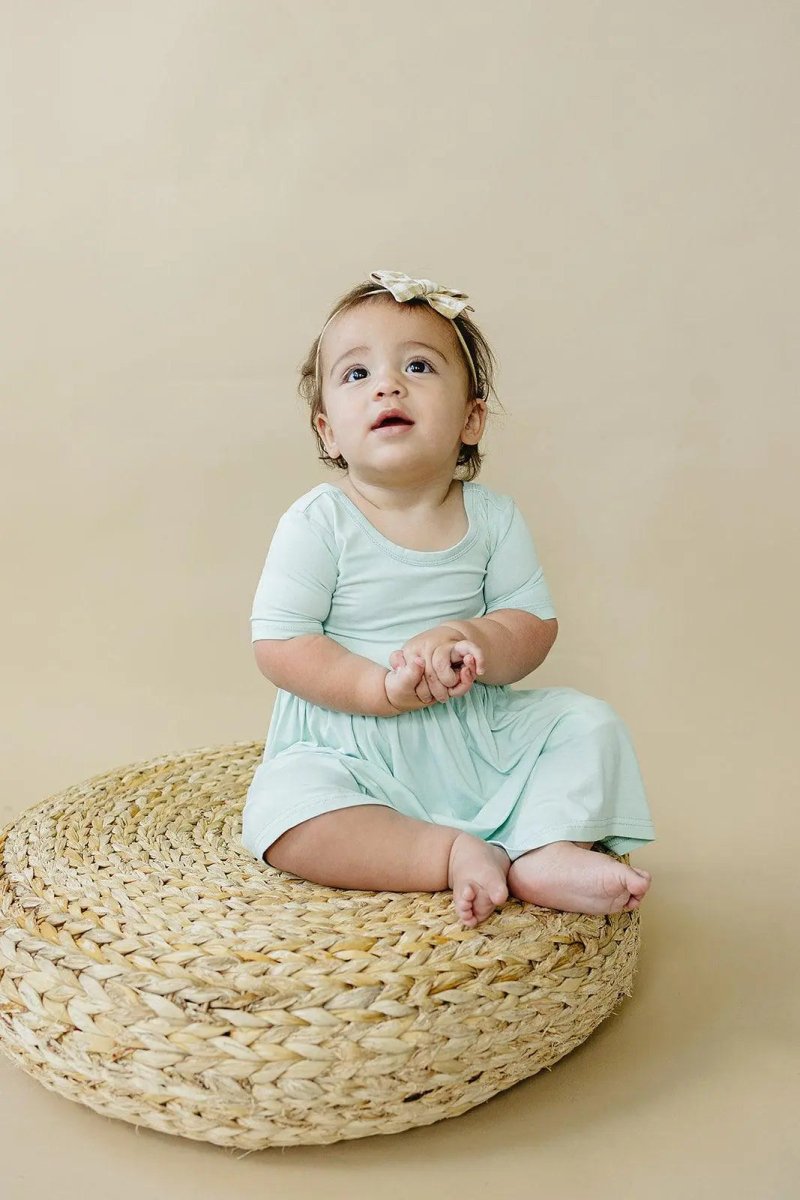 Little Joy Co. Sea Breeze Bamboo Twirl Dress for Girls Viscose Spandex - Everetts Place Boutique - 