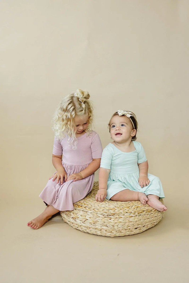 Little Joy Co. Sea Breeze Bamboo Twirl Dress for Girls Viscose Spandex - Everetts Place Boutique - 