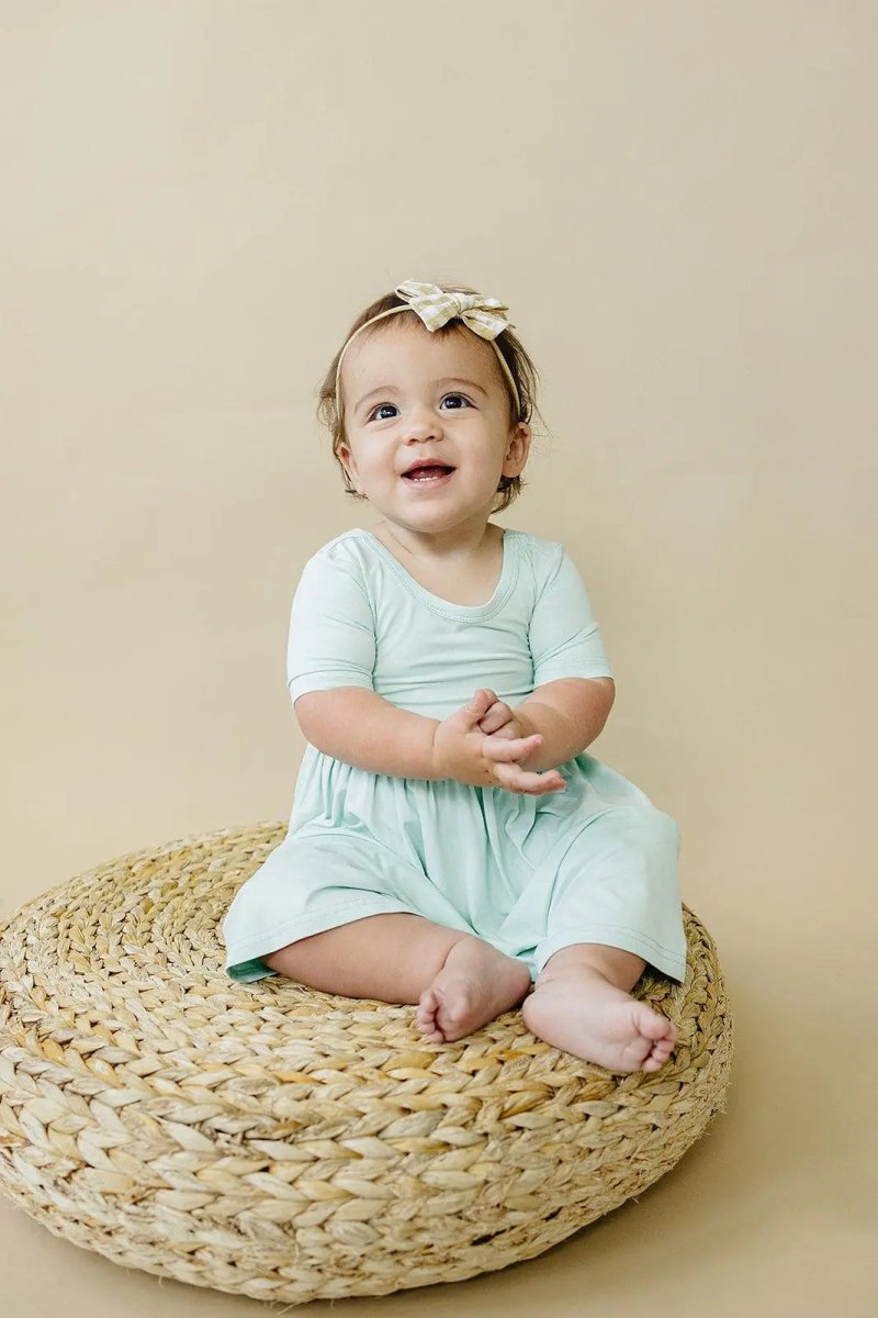 Little Joy Co. Sea Breeze Bamboo Twirl Dress for Girls Viscose Spandex - Everetts Place Boutique - 
