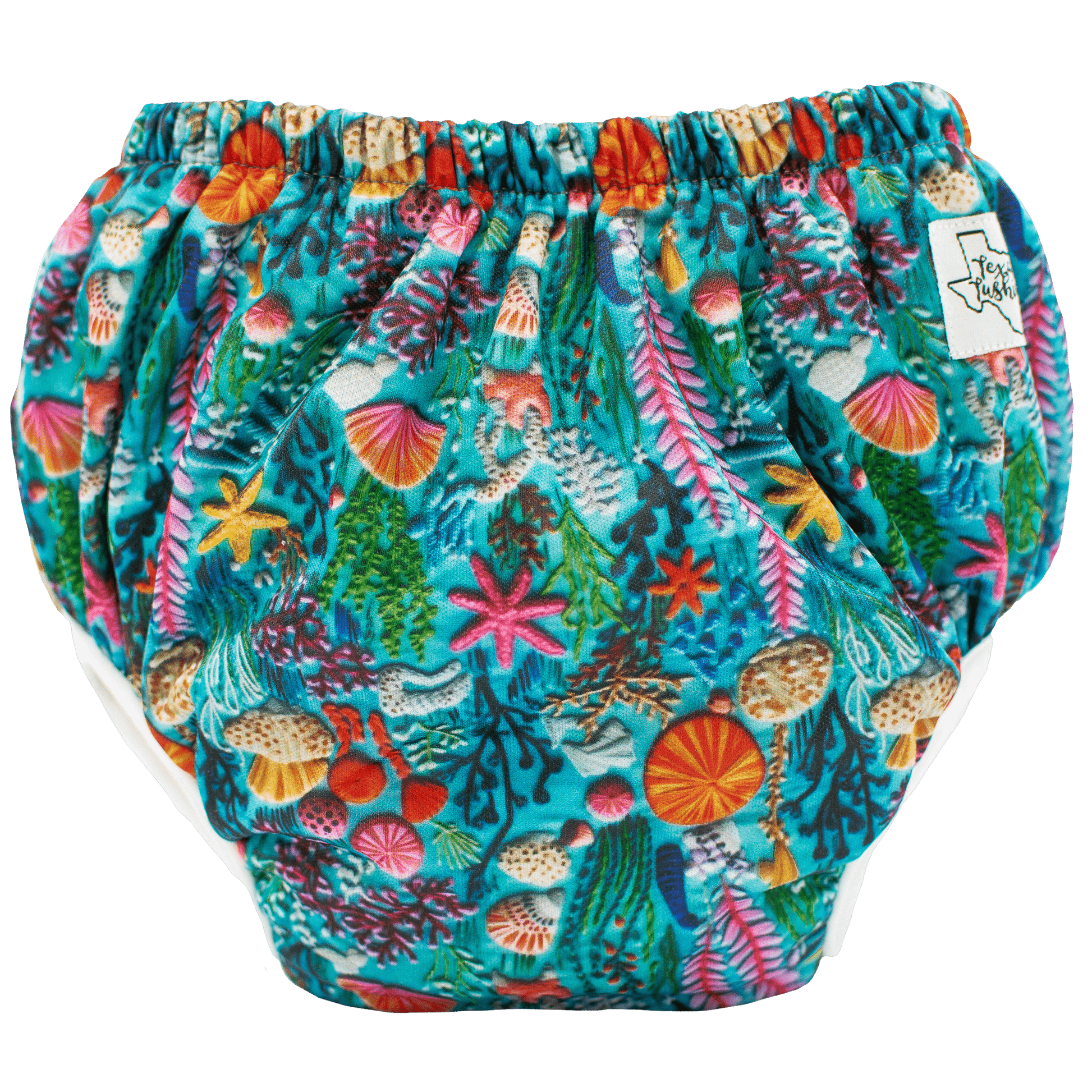 Sea Embroidery Training Pants with Bamboo Lining for Potty Training Leak Prevention Texas Tushies