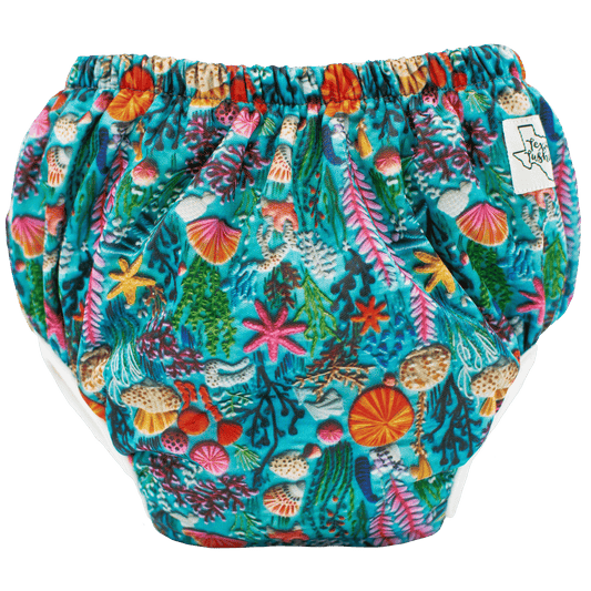 Sea Embroidery Training Pants with Bamboo Lining for Potty Training Leak Prevention Texas Tushies