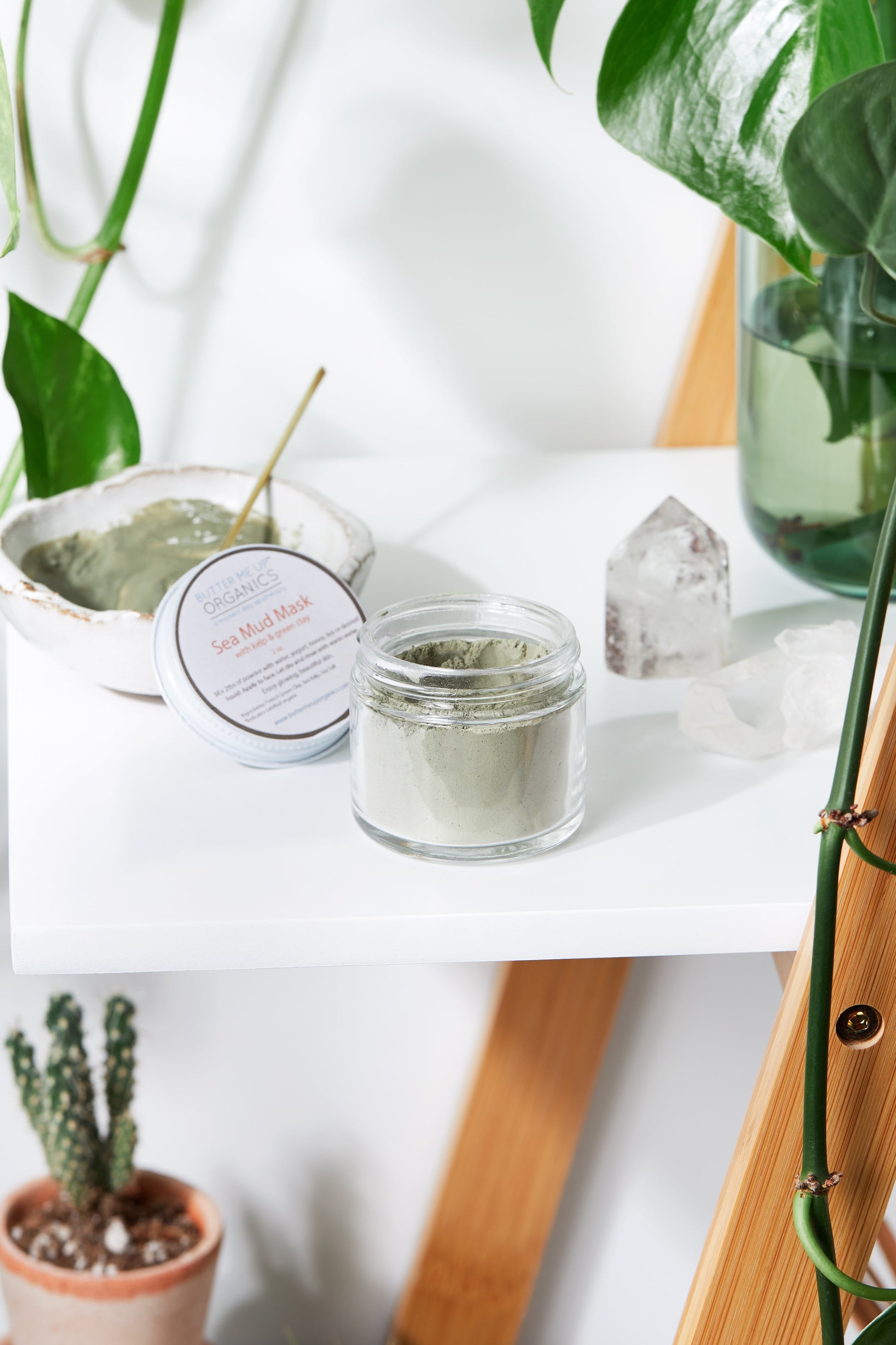 Sea Mud Mask with French Green Clay and Kaolin Clay for Acne Prone Skin Butter Me Up Organics