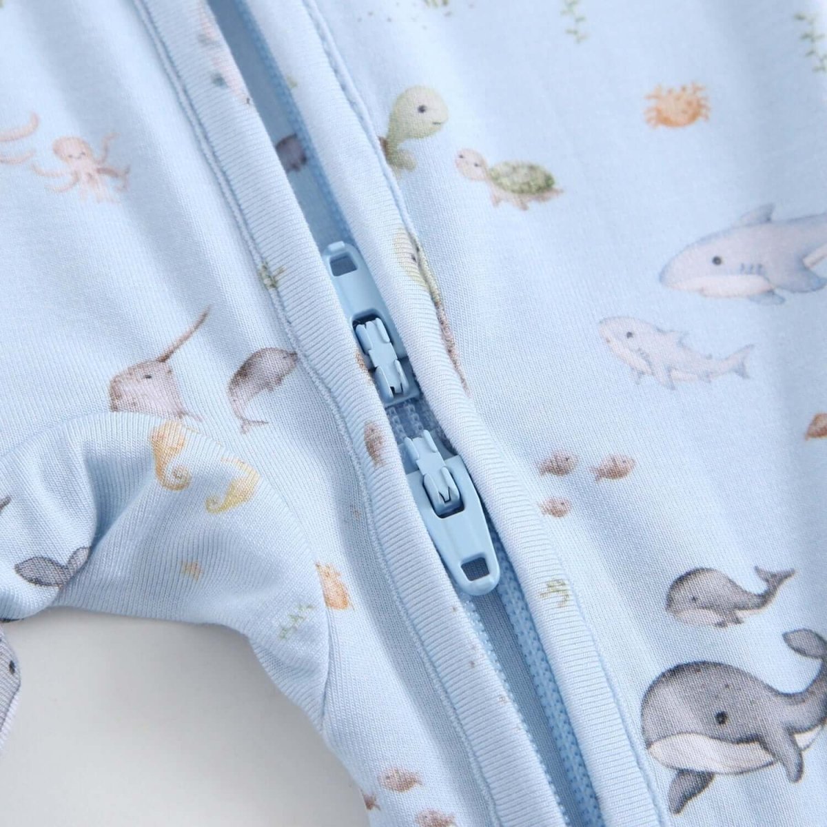 Luxie Charm Sea of Love Zippered Baby Romper - Everetts Place Boutique - 