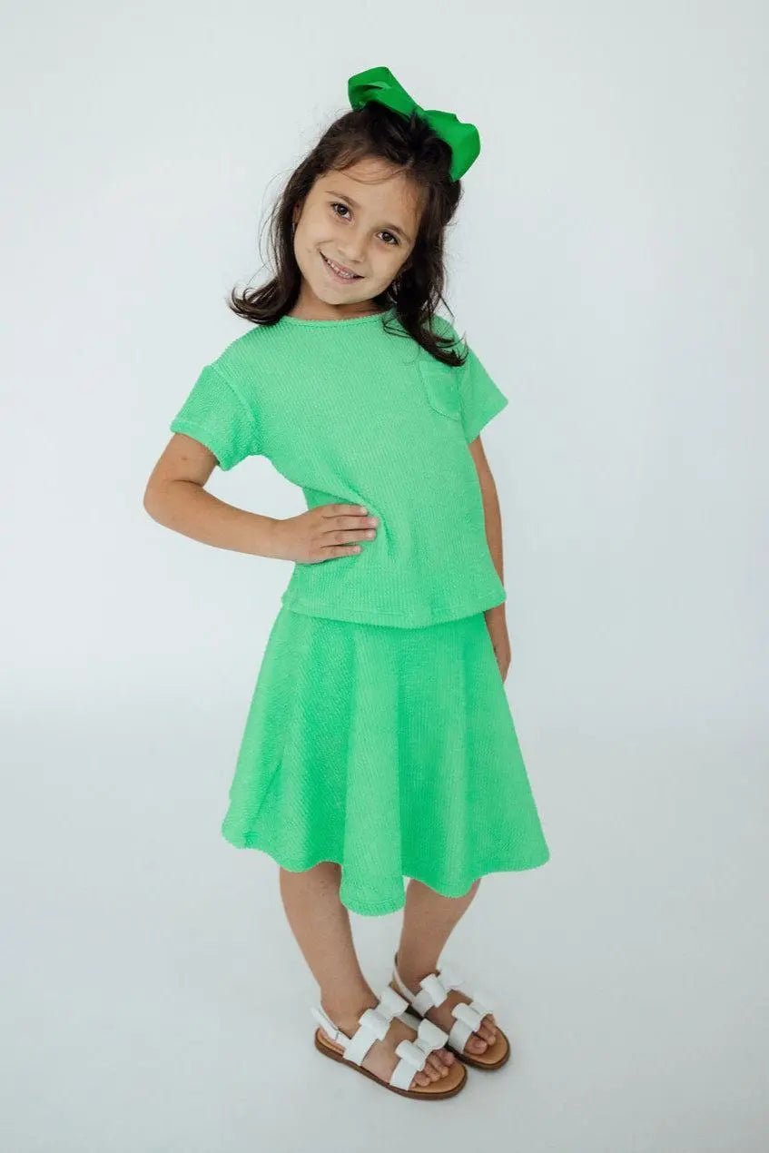 Mila & Rose ® Seafoam Green Scrunchy Twirl Skort - 