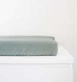 Seafoam Ribbed Changing Pad Cover by Little Mae and Co - Everetts Place Boutique - 