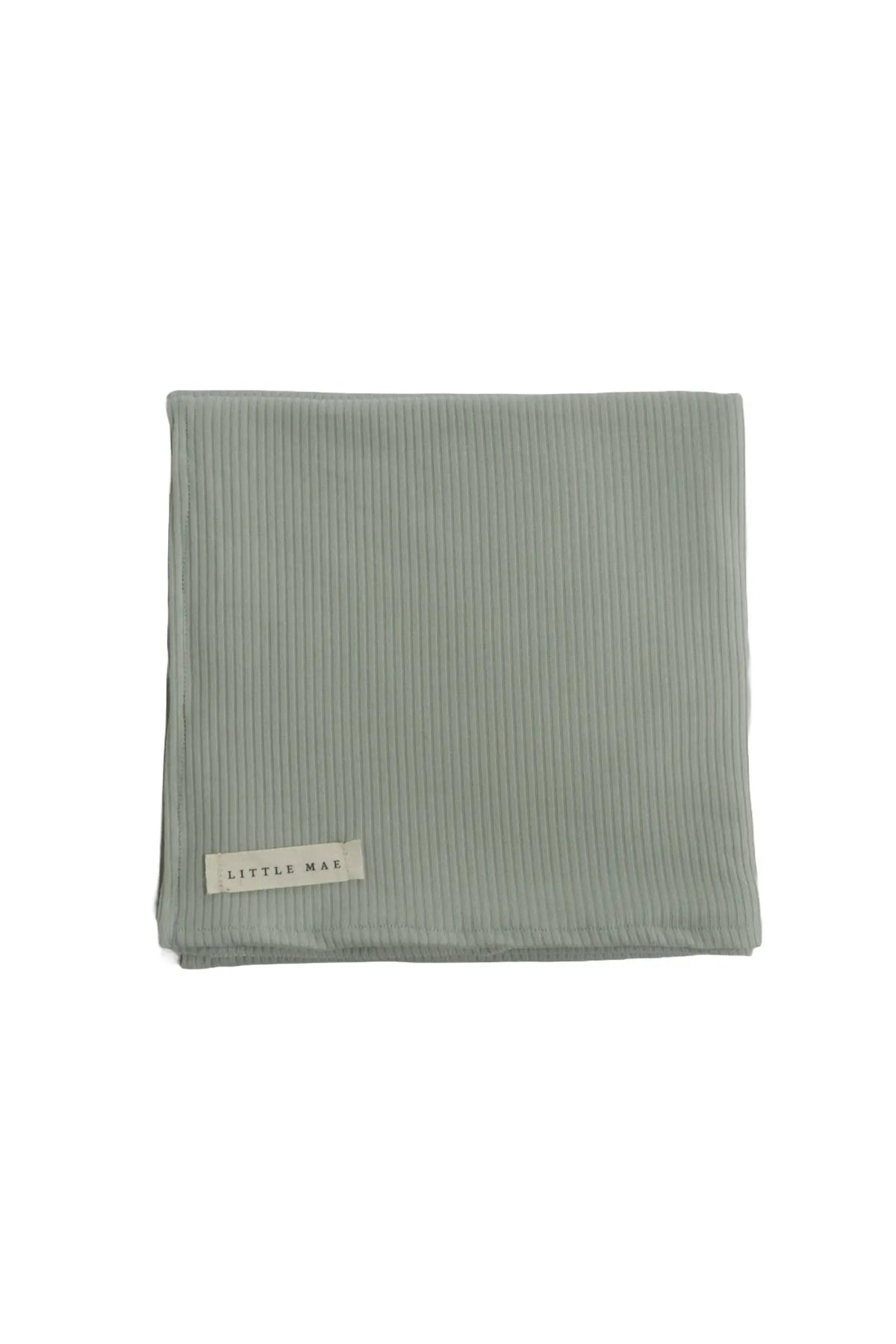 Little Mae & Co Seafoam Ribbed Stretch Swaddle - 