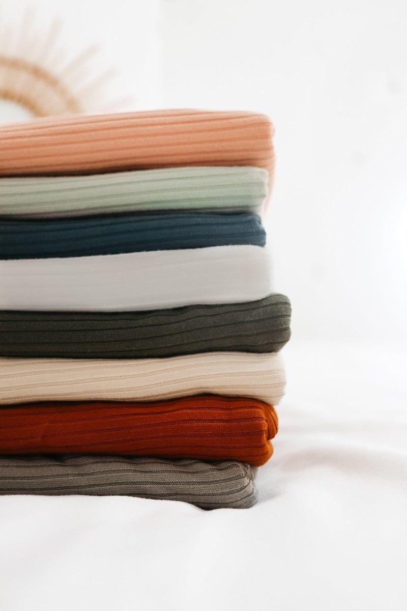 Little Mae & Co Seafoam Ribbed Stretch Swaddle Newborn by Little Mae and Co - Everetts Place Boutique - 