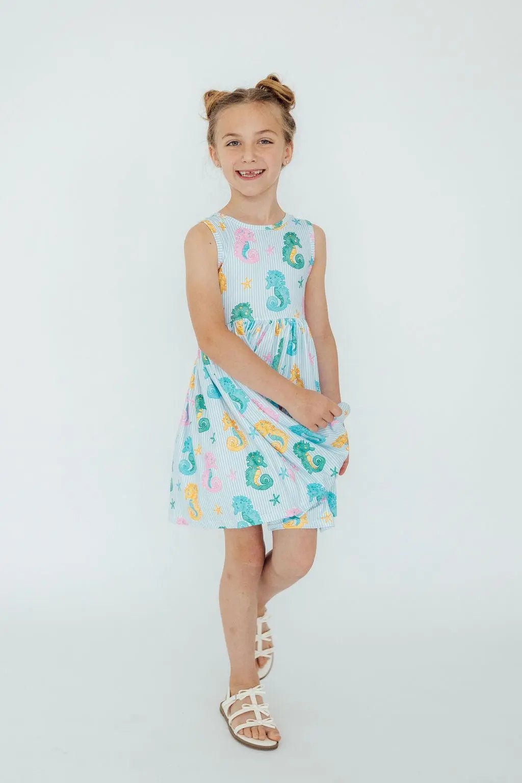 Mila & Rose ® Seahorse Swirl Tank Twirl Dress - 