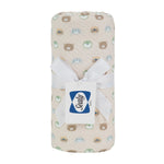 Goosewaddle® | Newborn Baby Blankets Toys Teethers Bibs & More Sealy Baby Knit Blanket with Soft Beige Animal Faces for Infants - Baby & Toddler > Swaddling & Receiving Blankets Blanket
