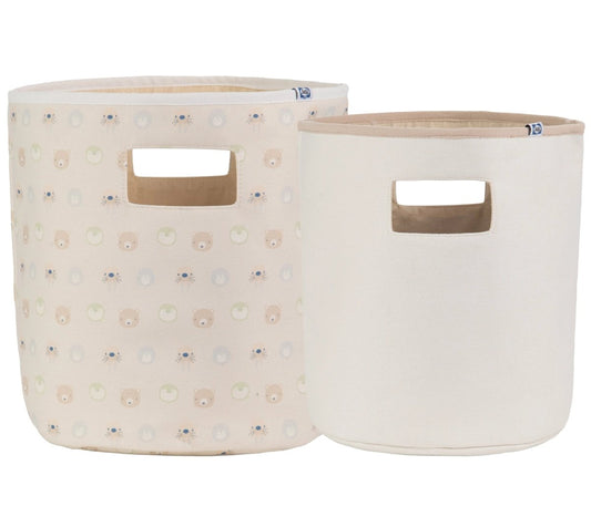 Sealy Baby Soft Storage Bag Beige Animal Faces.