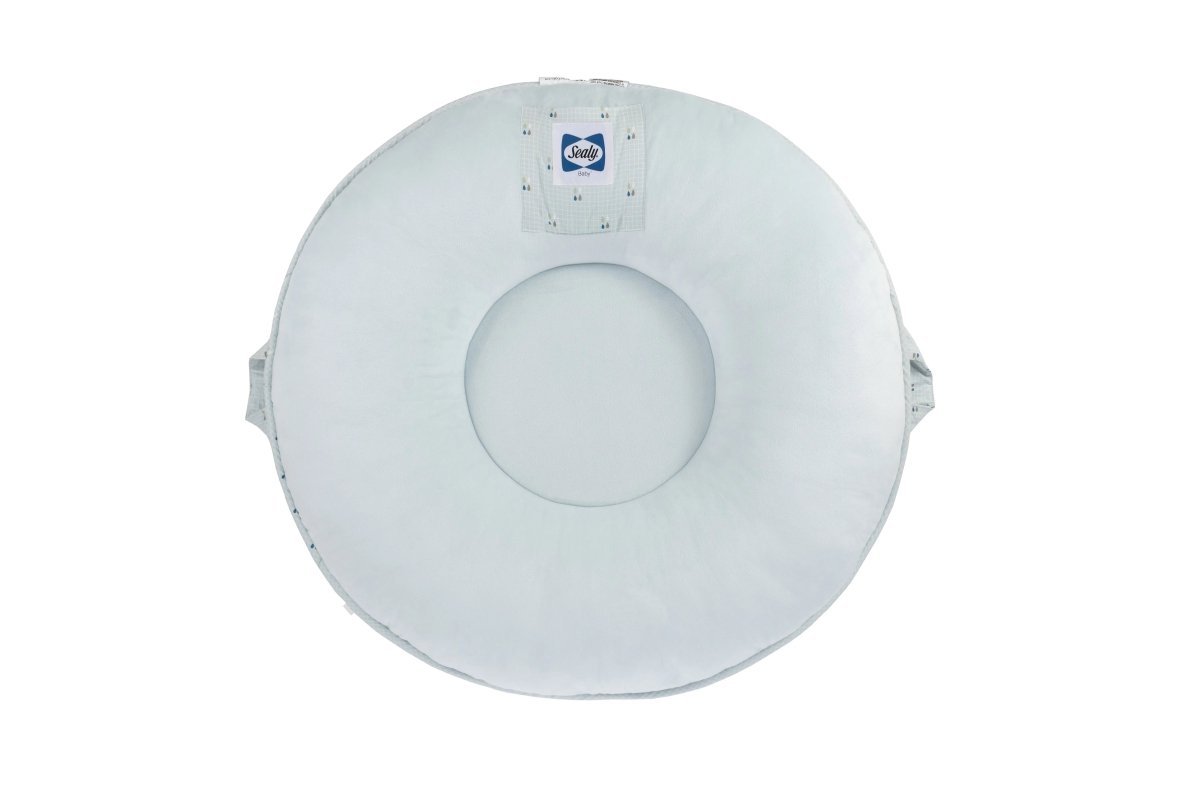 Sealy Children's Floor Cushion Drops and Robin Blue Design.