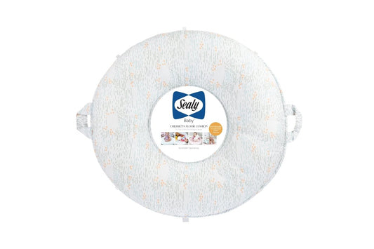 Sealy Children's Floor Cushion in Spring and Gray.