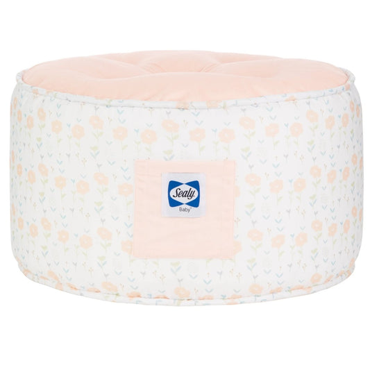 Sealy Pouf Coral and Blossoms Stylish Footrest and Extra Seating.