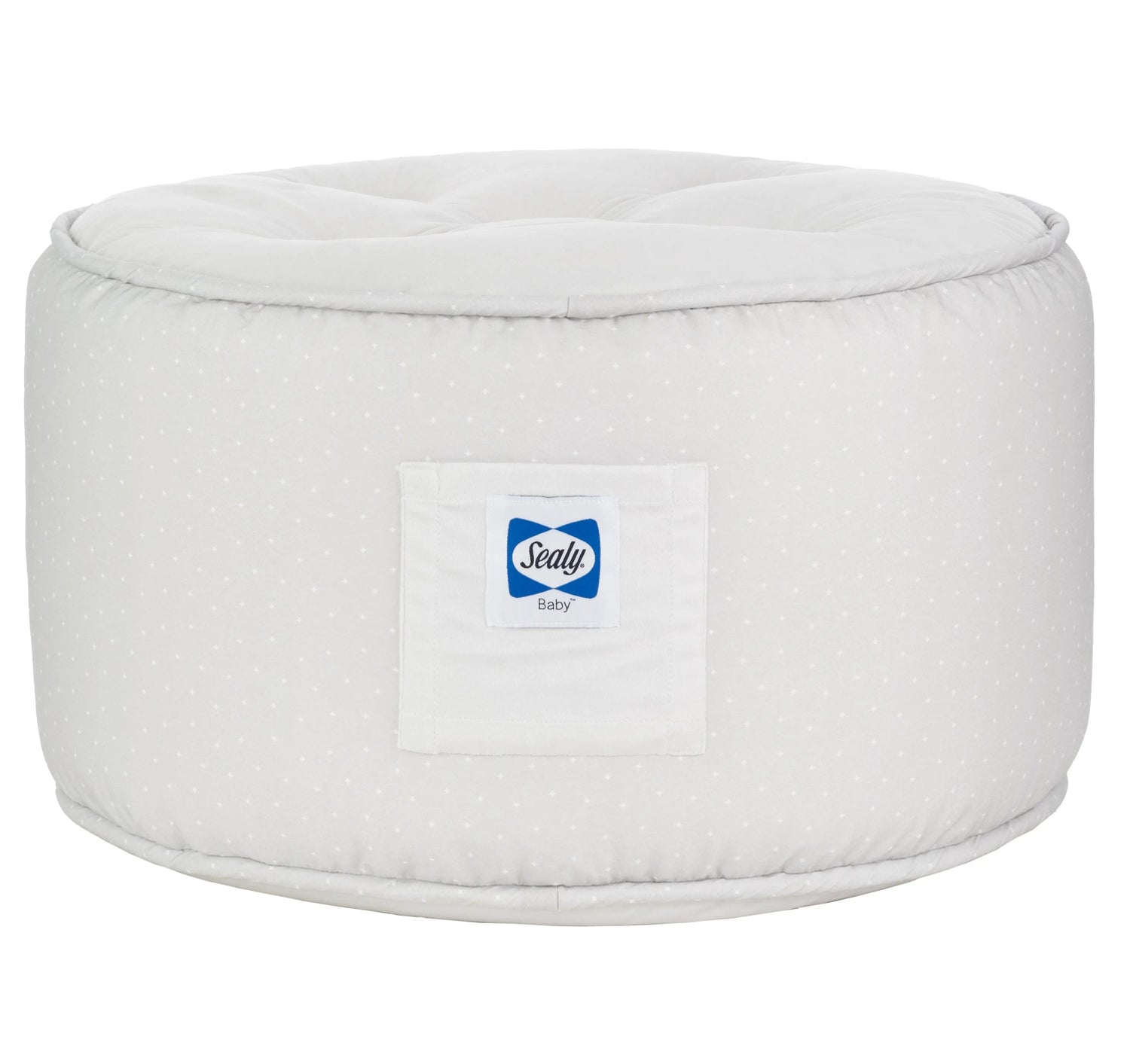 Goosewaddle® | Newborn Baby Blankets Toys Teethers Bibs & More Sealy Pouf - Gray and Dot - 