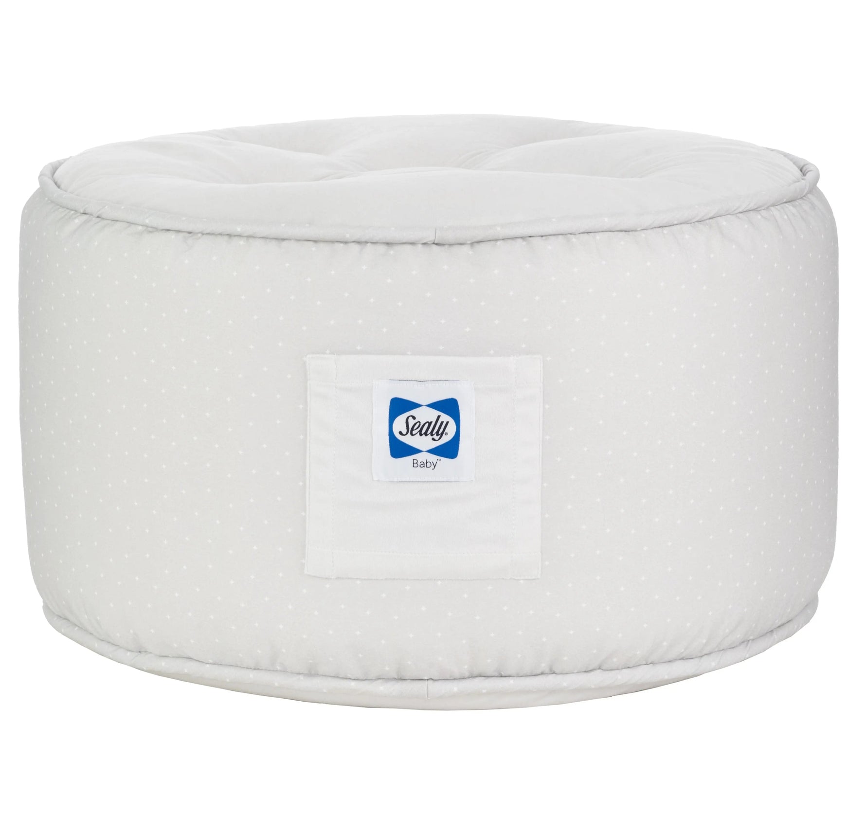 Goosewaddle® | Newborn Baby Blankets Toys Teethers Bibs & More Sealy Pouf - Gray and Dot - 