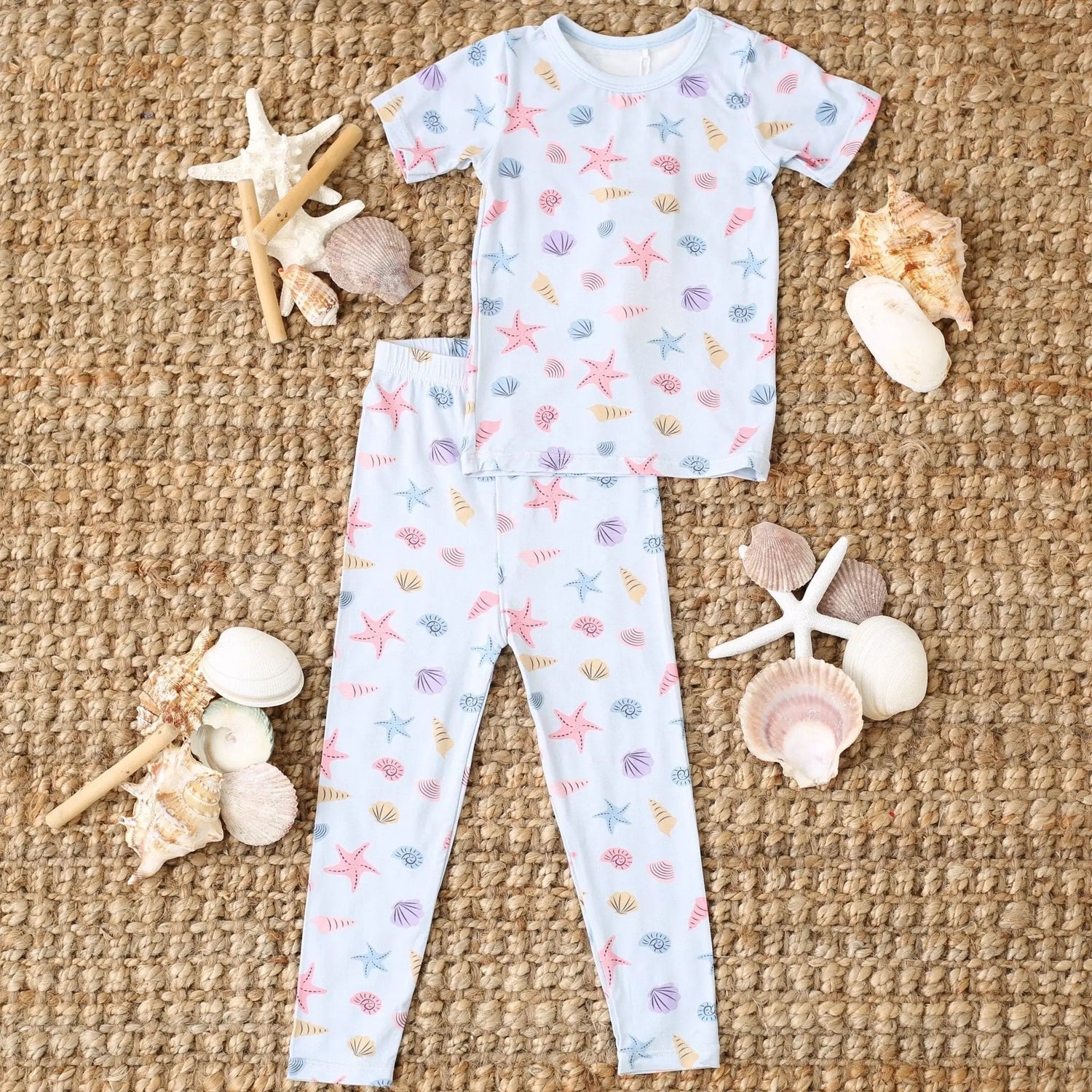 Seashell Scouts Pajama - White, Pink, Nightwear, Baby & Toddler Clothing, Pajamas | Everetts Place