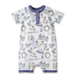 Tesa Babe Seashore Baby Boy Romper – Bamboo Shortall One - PieceEveretts Place