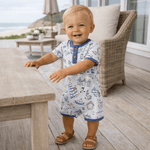 Tesa Babe Seashore Baby Boy Romper – Bamboo Shortall One - PieceEveretts Place