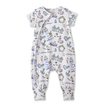 Tesa Babe Seashore Baby Zipper Romper – Bamboo with Convertible CuffsEveretts Place