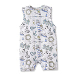 Tesa Babe Seashore Shortall Romper – Bamboo Baby Neutral One PieceEveretts Place