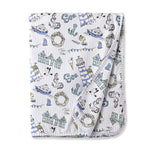Tesa Babe Seashore Stroller Blanket Bamboo Spandex Receiving Blanket for Baby - 