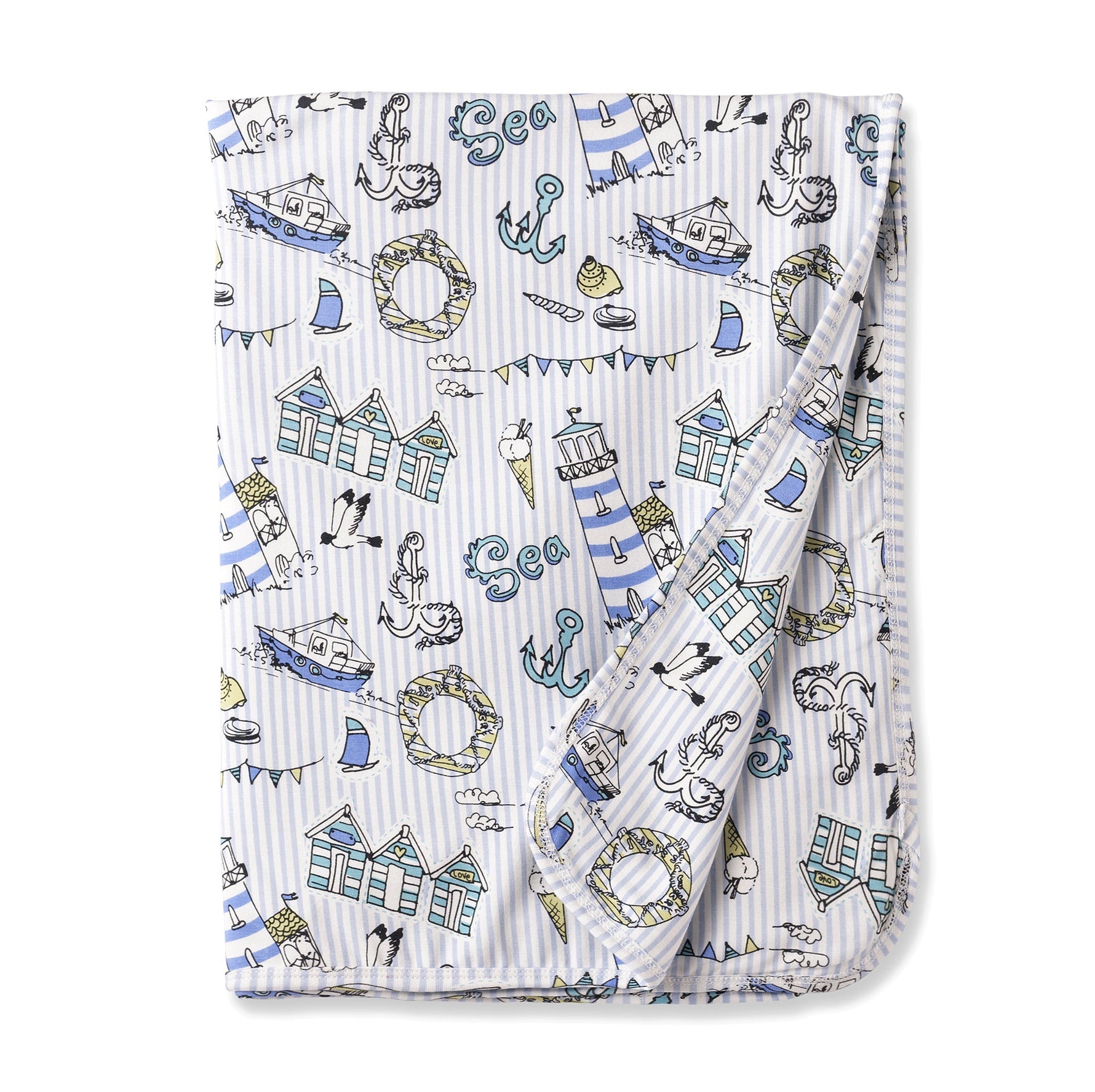 Tesa Babe Seashore Stroller Blanket Bamboo Spandex Receiving Blanket for Baby - 