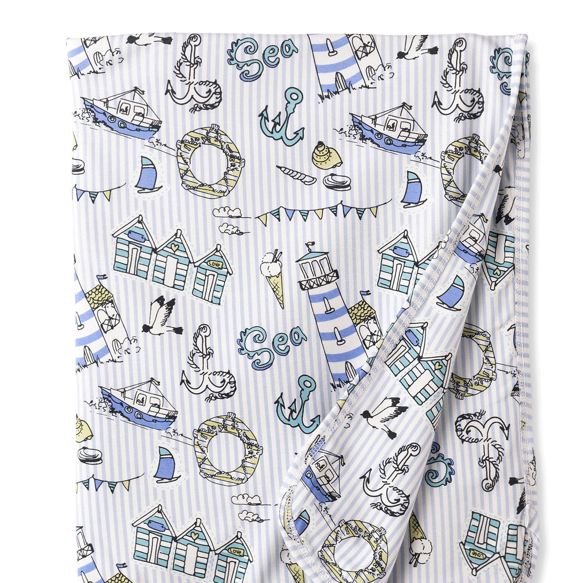 Tesa Babe Seashore Stroller Blanket Bamboo Spandex Receiving Blanket for Baby - 