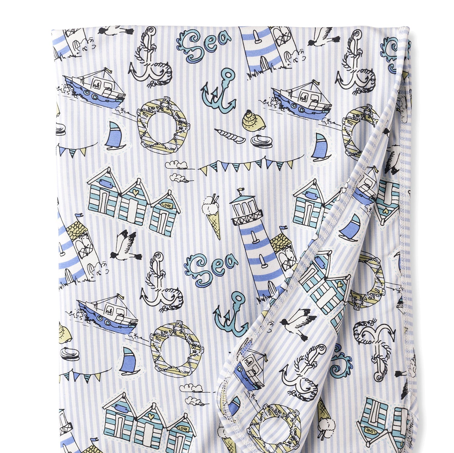 Tesa Babe Seashore Stroller Blanket Bamboo Spandex Receiving Blanket for Baby - 