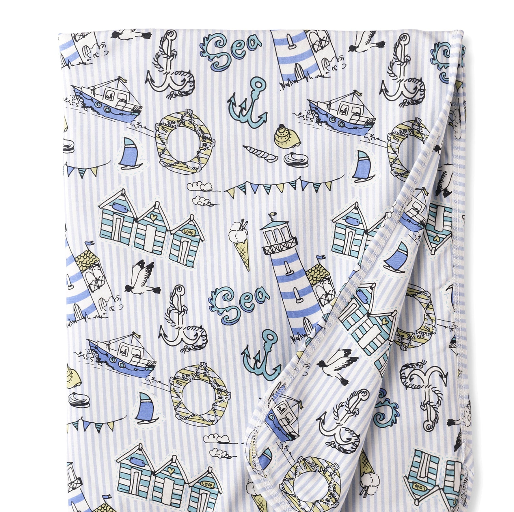 Tesa Babe Seashore Stroller Blanket Bamboo Spandex Receiving Blanket for Baby - 