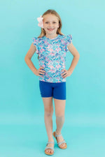 Mila & Rose ® Seaside Shells S/S Ruffle Tee - 