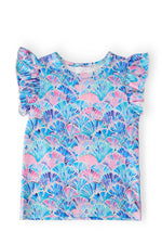 Seaside Shells S/S Ruffle Tee - Pink, Clothing, Dress | Everetts Place