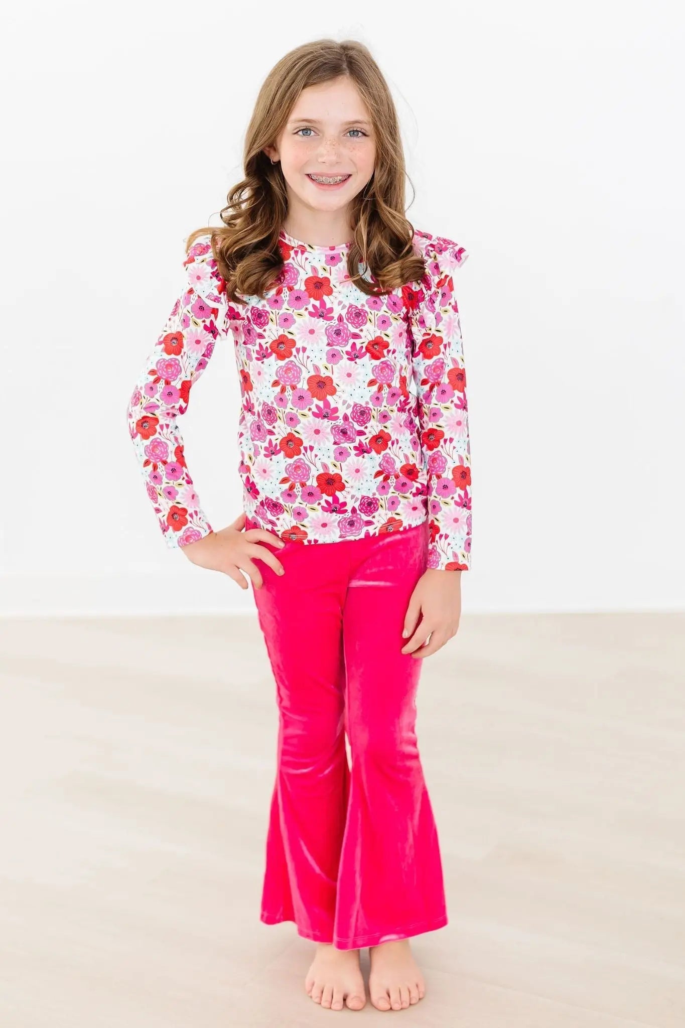 Mila & Rose ® Secret Garden L/S Ruffle Tee - 