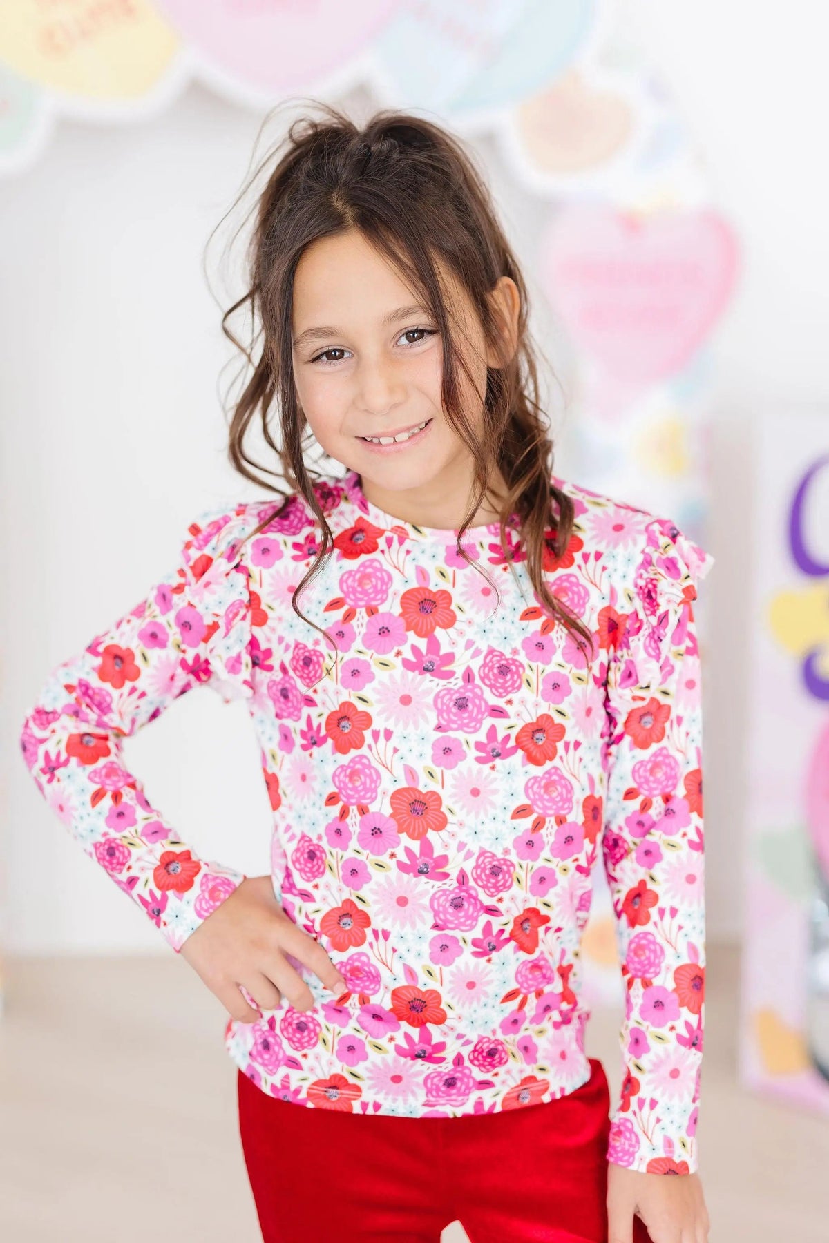 Mila & Rose ® Secret Garden L/S Ruffle Tee - 