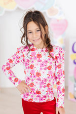 Mila & Rose ® Secret Garden L/S Ruffle Tee - 