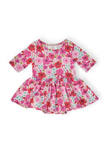 Mila & Rose ® Secret Garden Three Quarter Sleeve Twirl Bodysuit By Mila And Rose - 