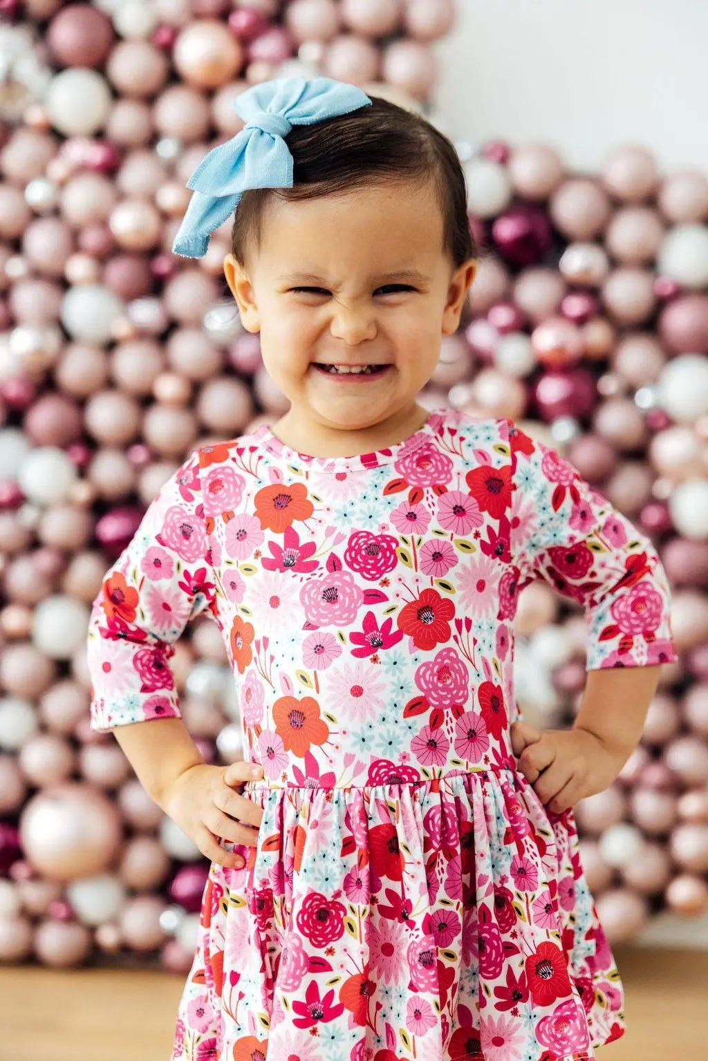 Mila & Rose ® Secret Garden Three Quarter Sleeve Twirl Bodysuit By Mila And Rose - 