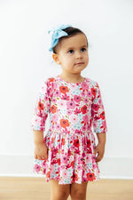 Mila & Rose ® Secret Garden Three Quarter Sleeve Twirl Bodysuit By Mila And Rose - 
